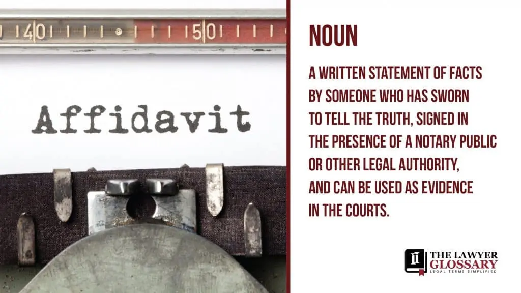 Legal definition of affidavit.