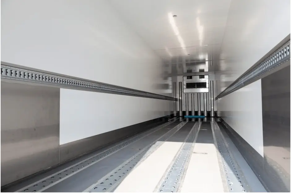 Inside a reefer trailor.