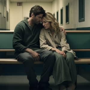 a couple mourning a wrongful death in a hospital