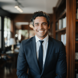 Lawyer smiling at camera