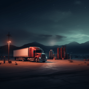 Truck at rest stop