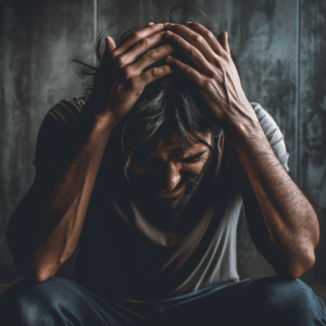 Stressed man