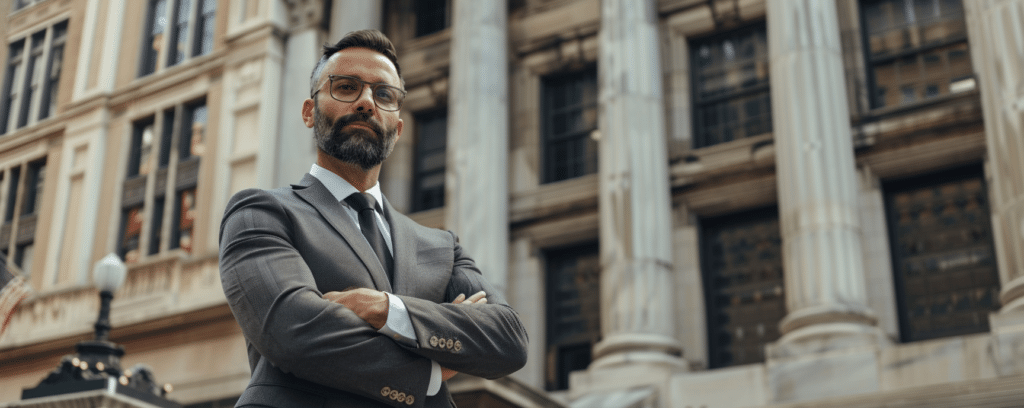 Proud lawyer